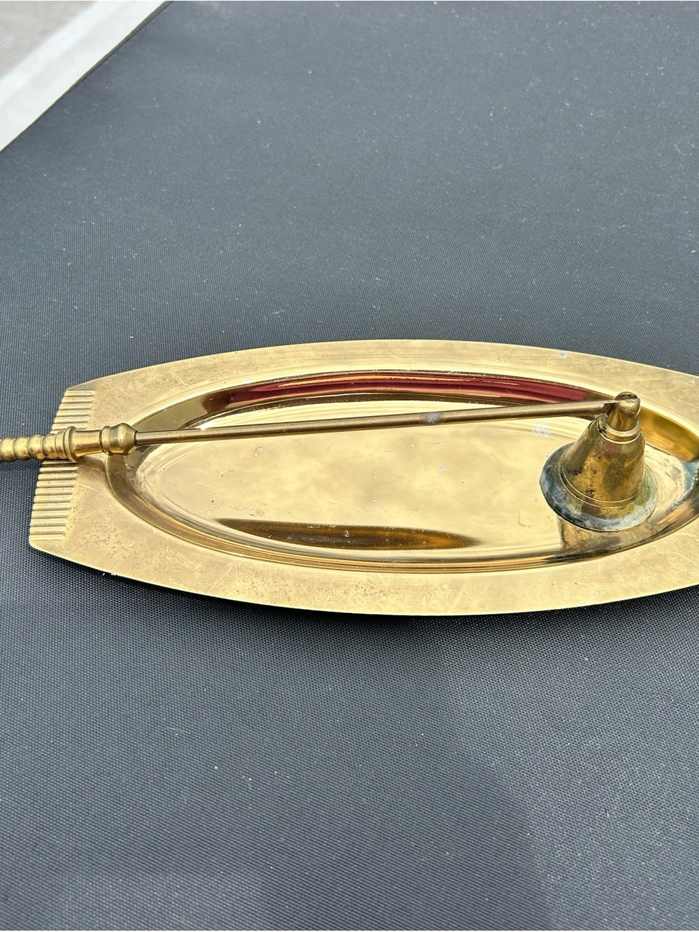 4/$100 Brass Candle Snuffer Tray Set - Shiny Gold Finish